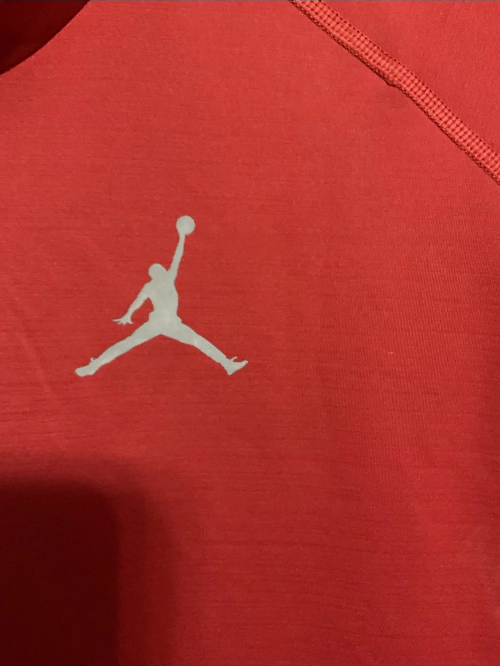 Jordan Red Sleeveless Athletic Tank Top with Silver Jumpman